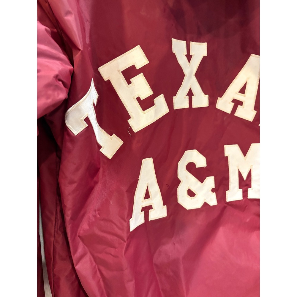 Vintage Howe Texas A&M Aggies Sideline Parka Maroon‎ Fleece Lined Jacket Large - Picture 2 of 10